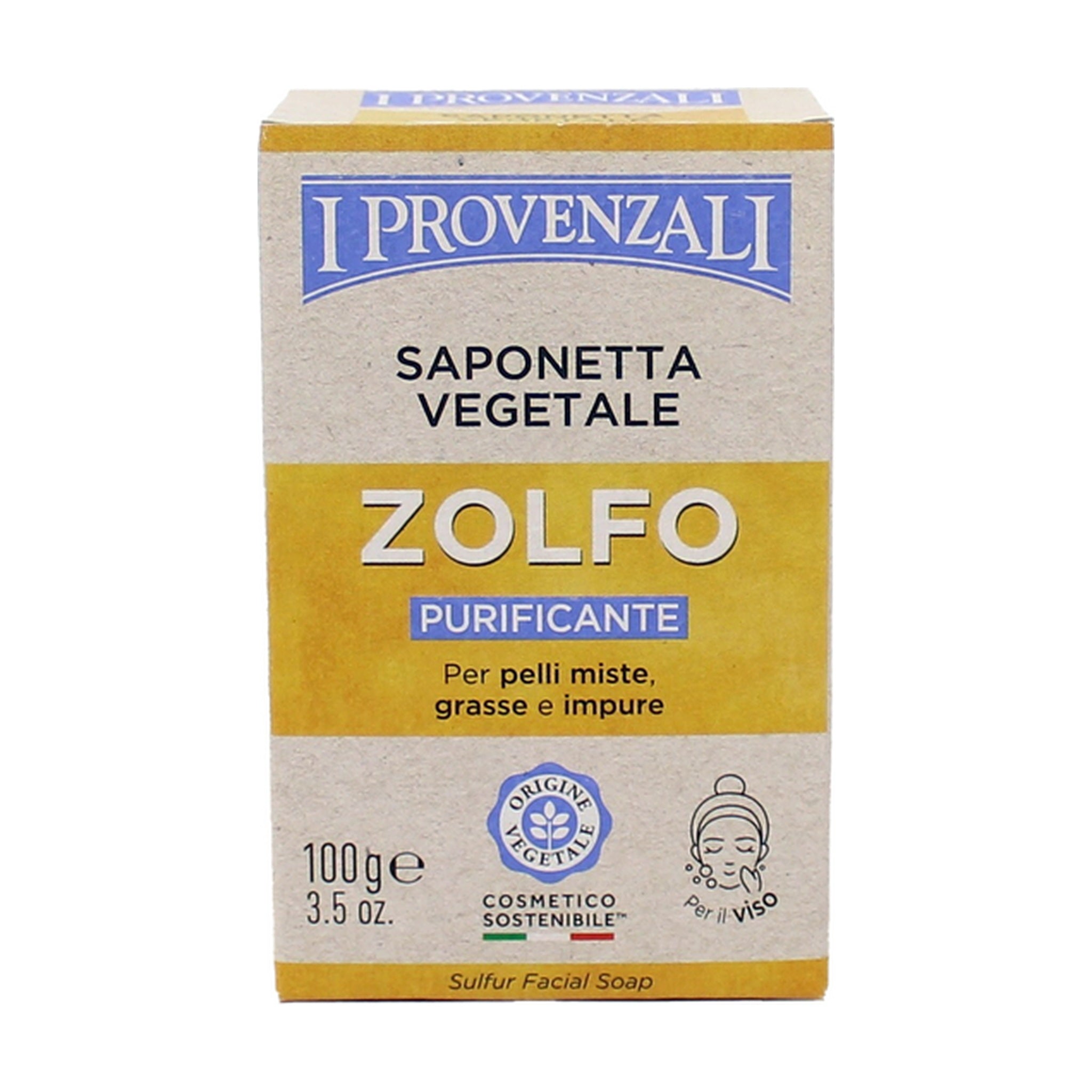 I PROVENZALI SAPONETTA VEGETALE ZOLFO PURIFICANTE 100 G