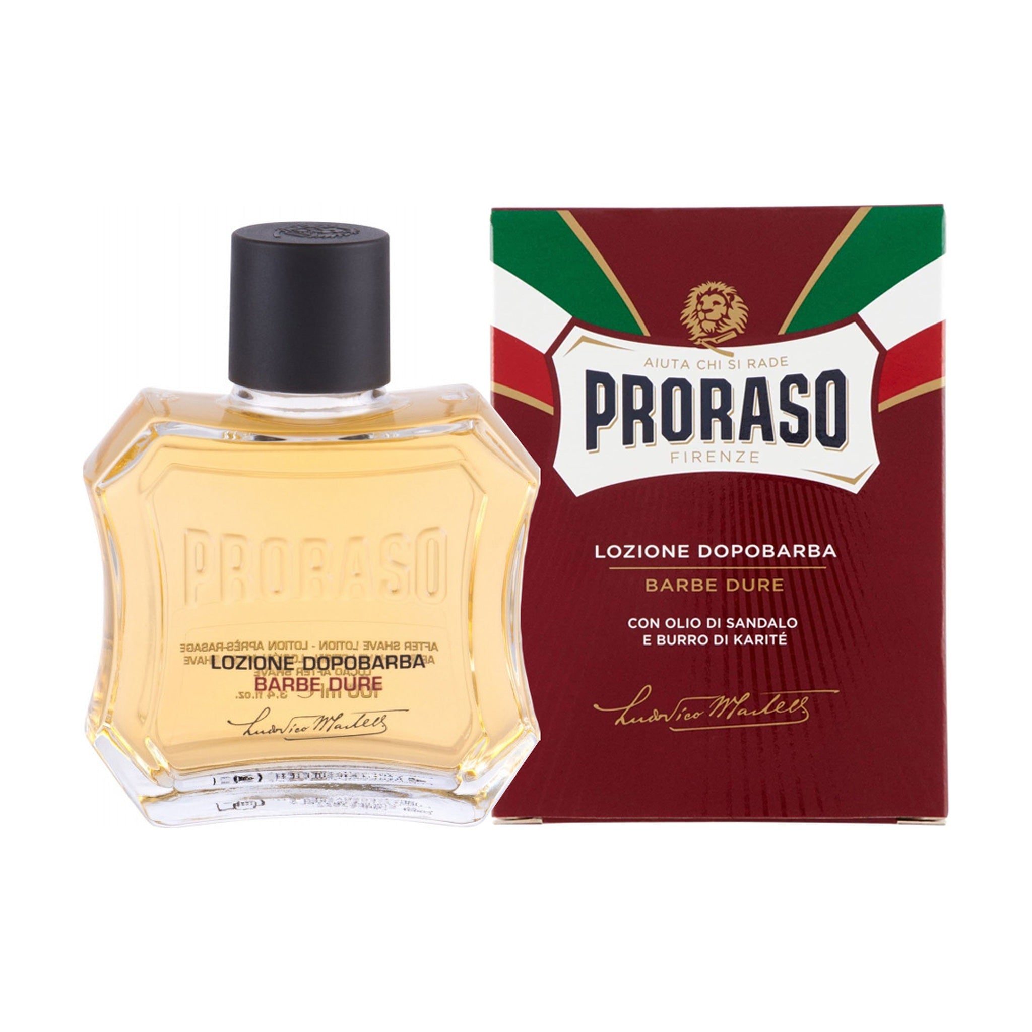 PRORASO LOZIONE DOPOBARBA BARBE DURE SANDALO E BURRO DI KARITÉ 100 ML