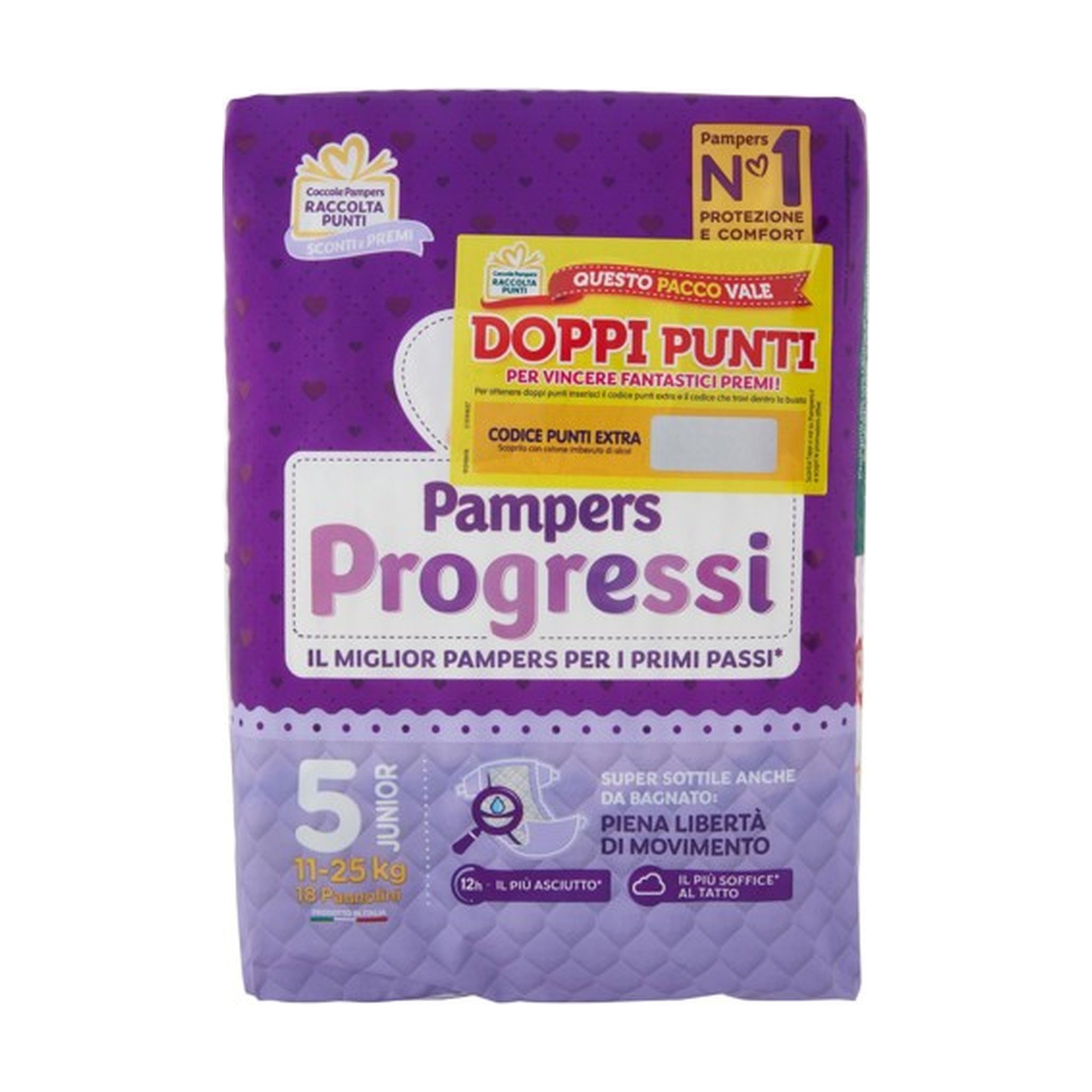 PAMPERS PROGRESSI JUNIOR TAGLIA 5 19 PZ