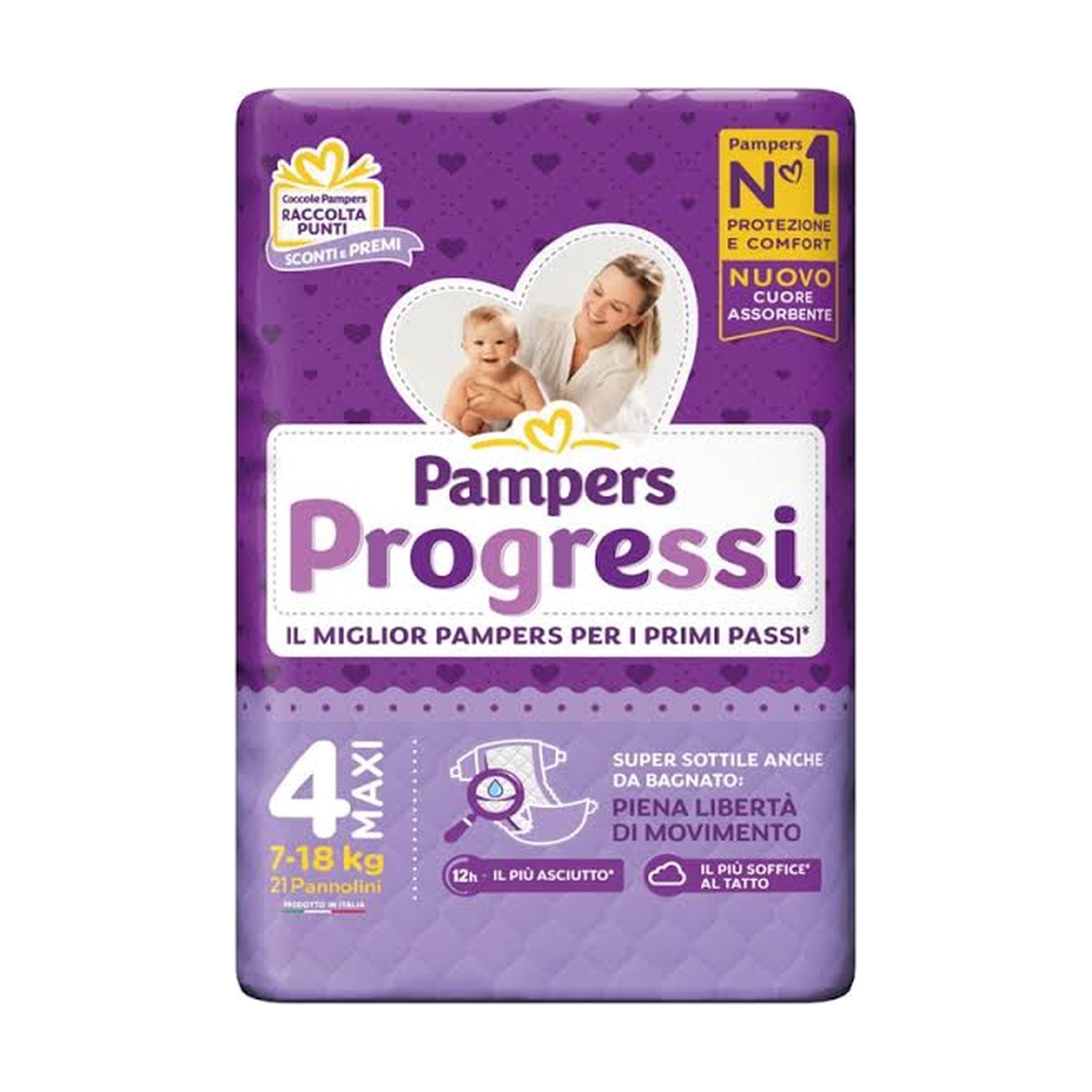 PAMPERS PROGRESSI MAXI TAGLIA 4 21 PZ
