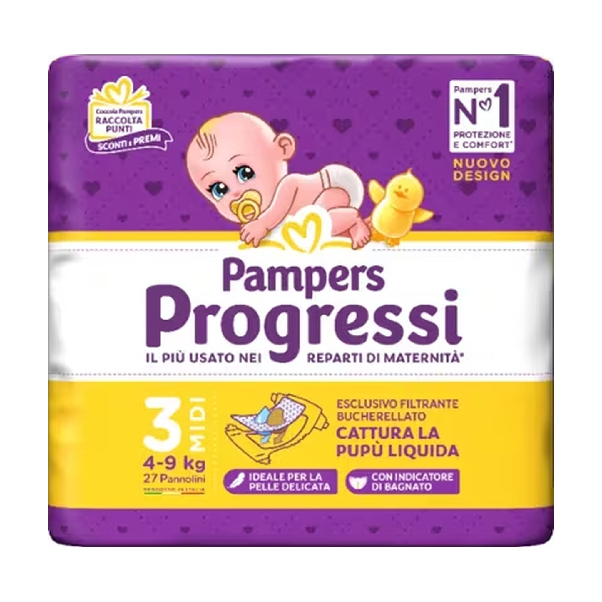 PAMPERS PROGRESSI MIDI TAGLIA 3 27 PZ