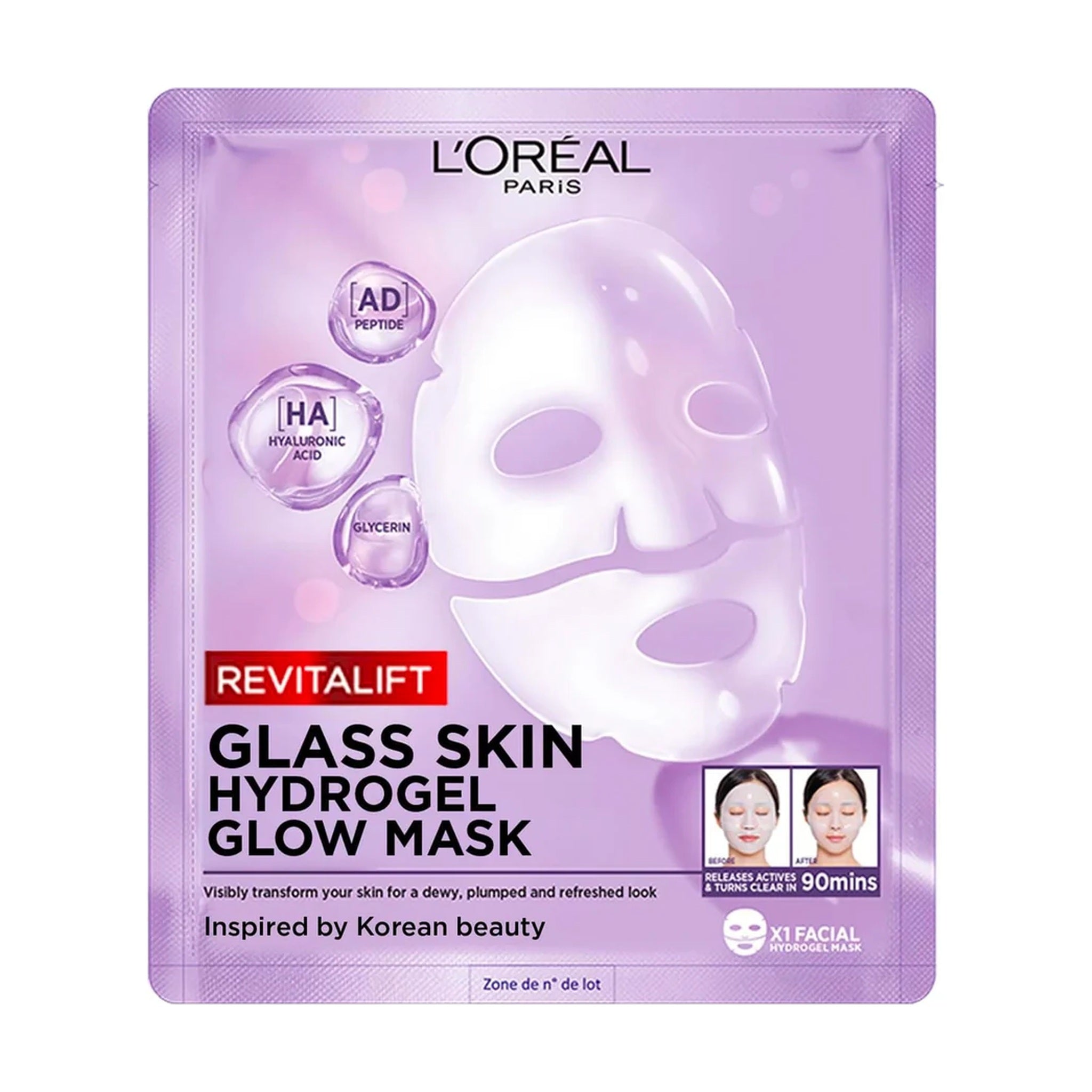 L'OREAL REVITALIFT MASCHERA GLASS SKYN HYDROGEL