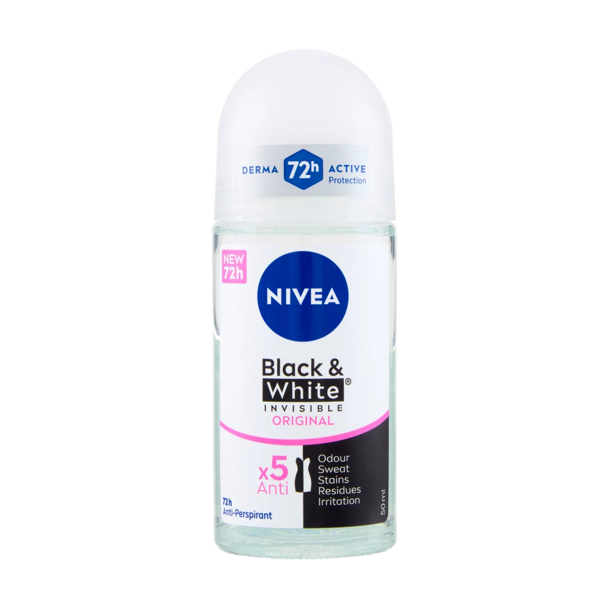 NIVEA DEO ROLL ON BLACK&WHITE INVISIBLE ORIGINAL 50 ML
