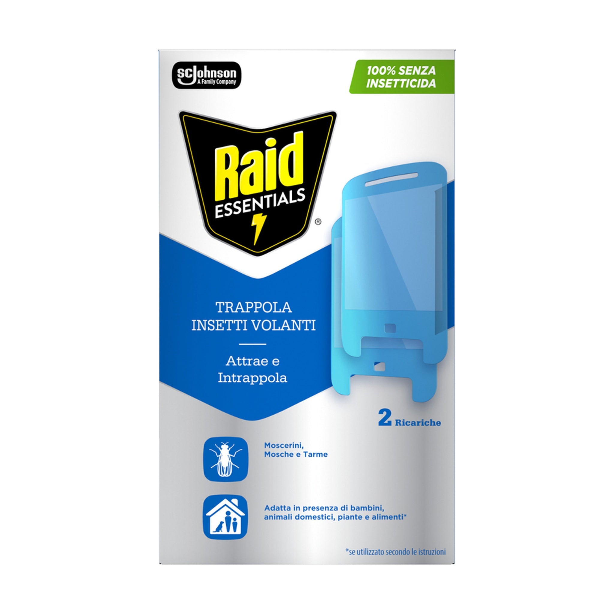 RAID ESSENTIALS RICARICHE 2 PZ TRAPPOLA INSETTI VOLANTI