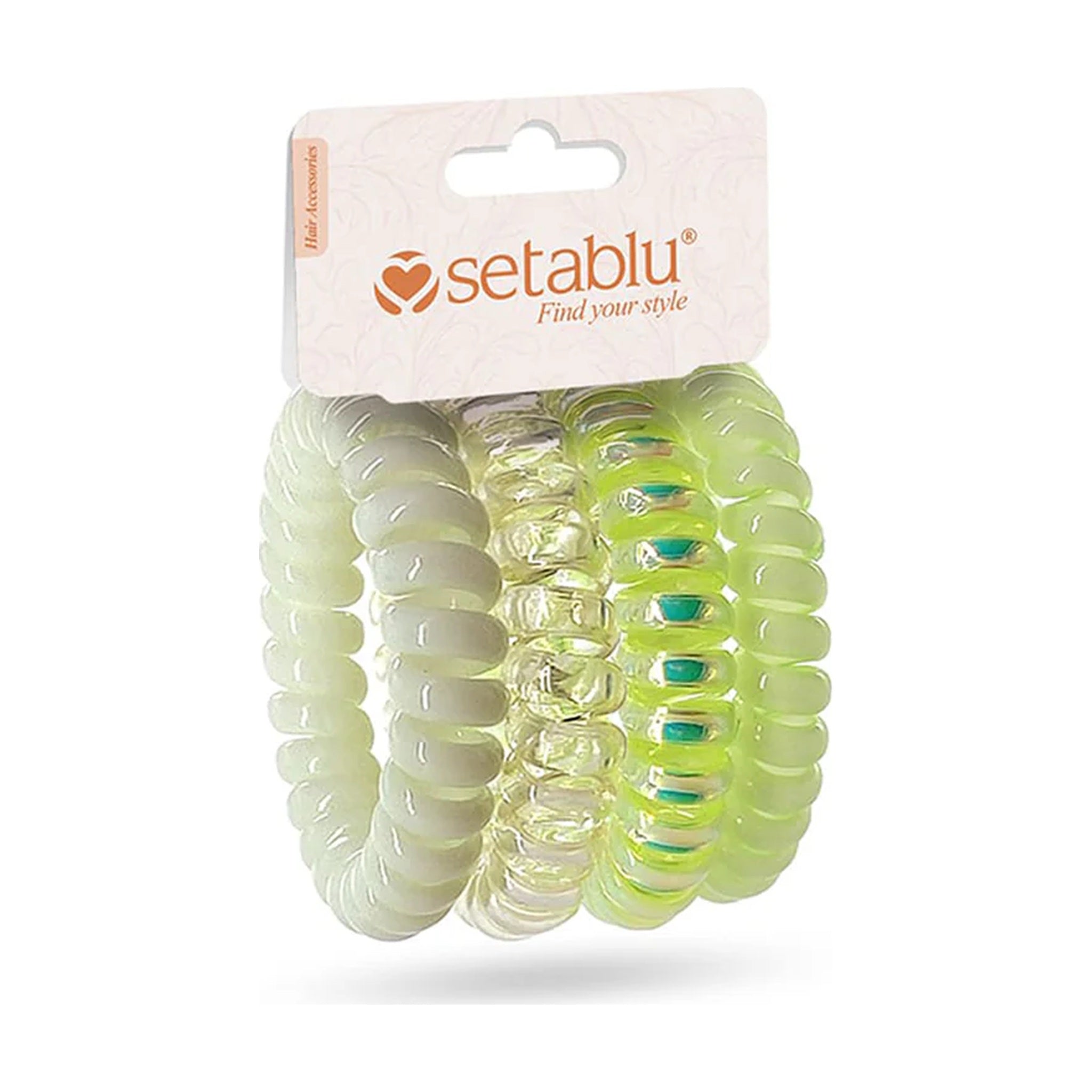 SETABLU ELASTICI PER CAPELLI A SPIRALE X4