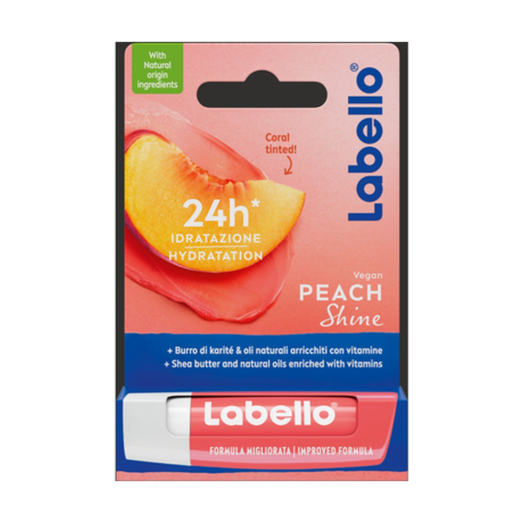 LABELLO BURRO LABBRA PEACH SHINE 4,8 GR
