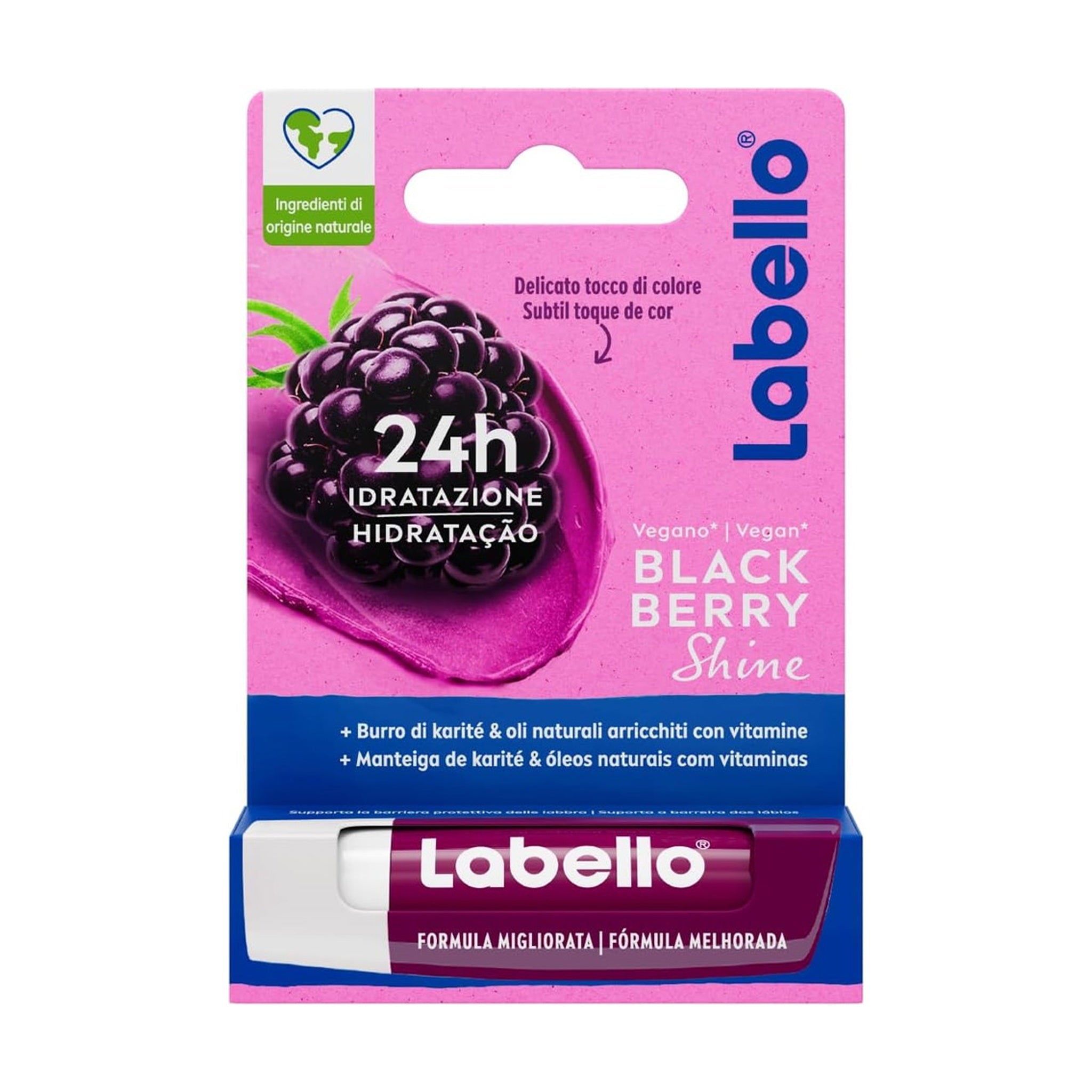 LABELLO BURRO LABBRA BLACK BERRY SHINE 4,8 GR