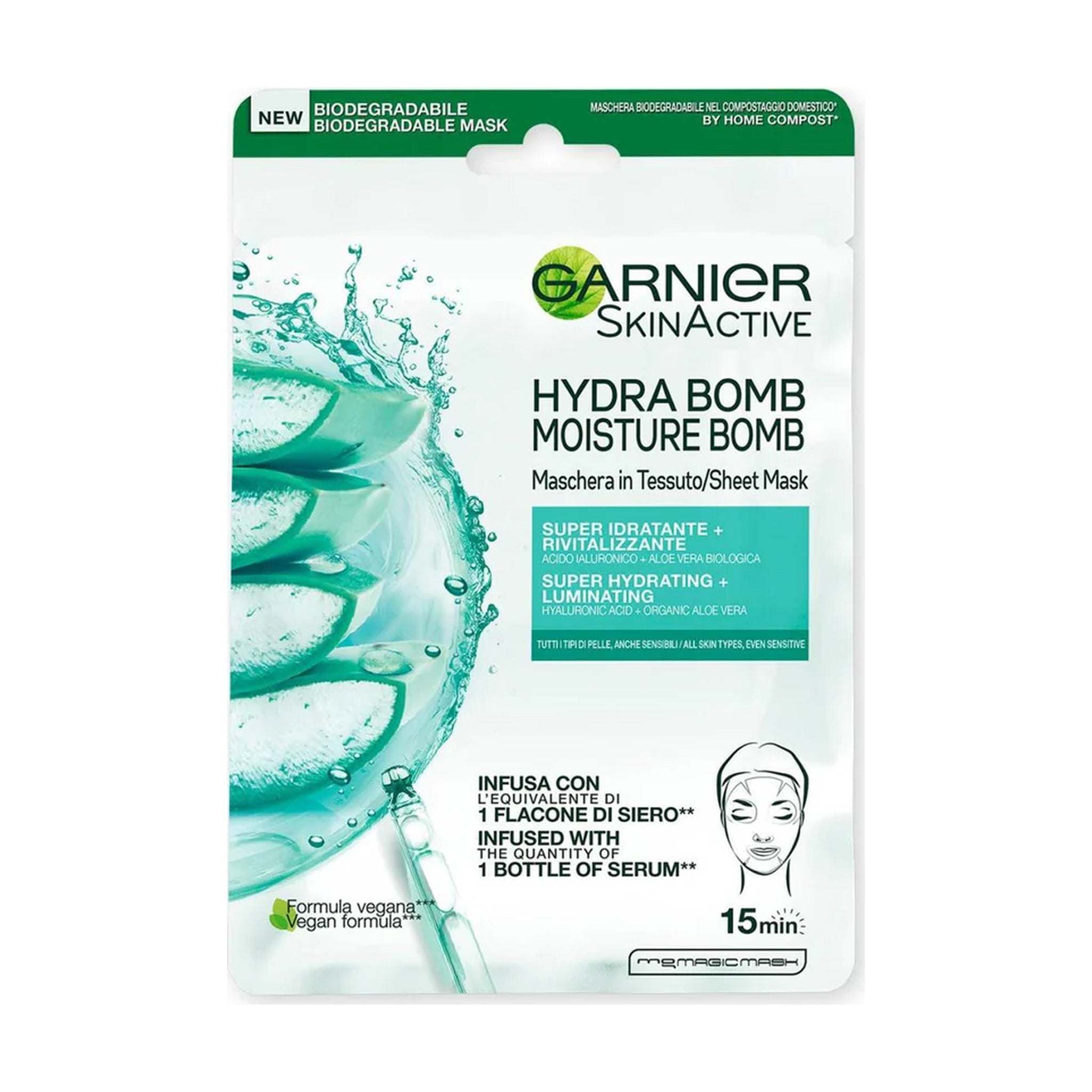 GARNIER SKINACTIVE MASCHERA VISO HYALURONIC ALOE