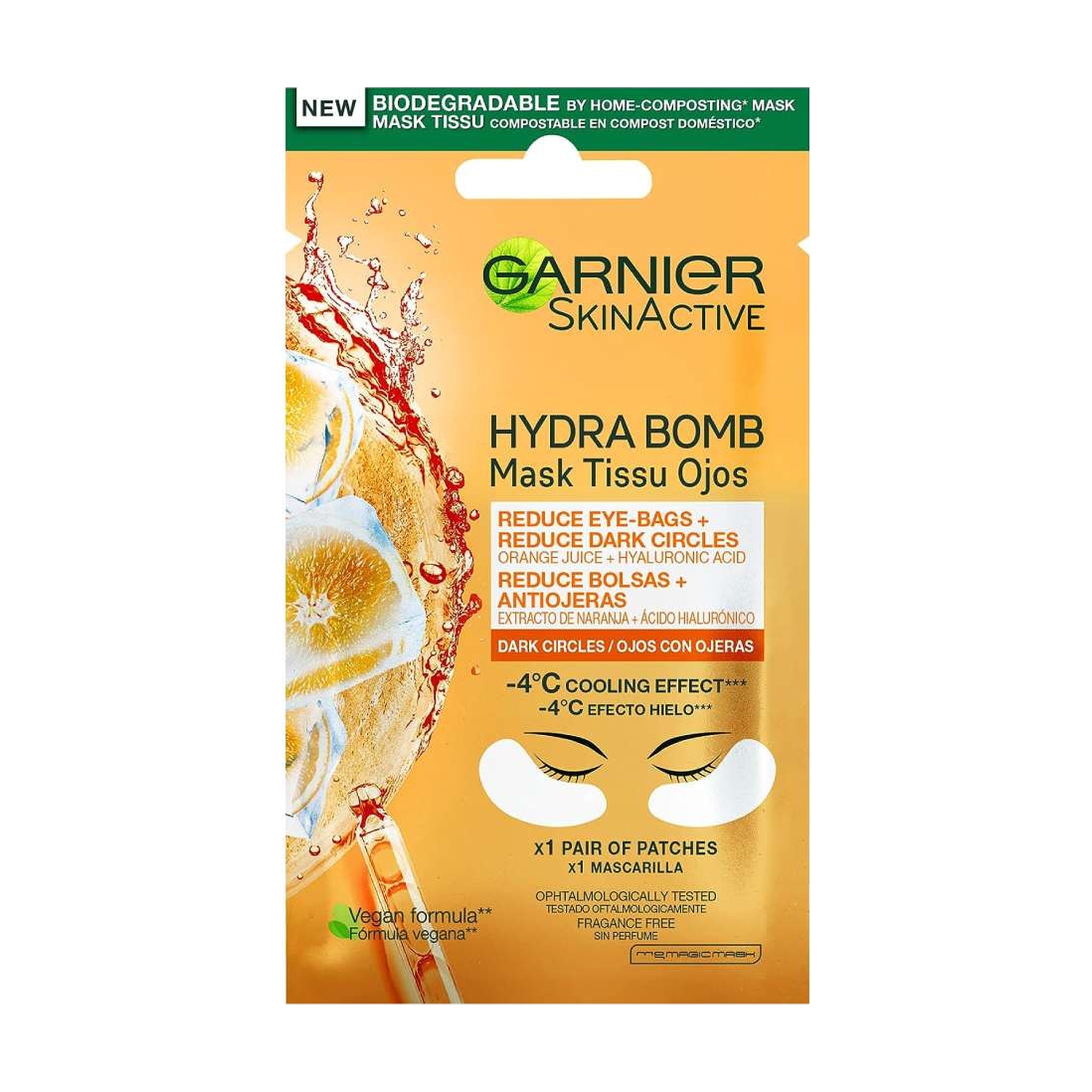 GARNIER SKINACTIVE MASCHERA OCCHI HYDRA BOMB OCCHIAIE E BORSE