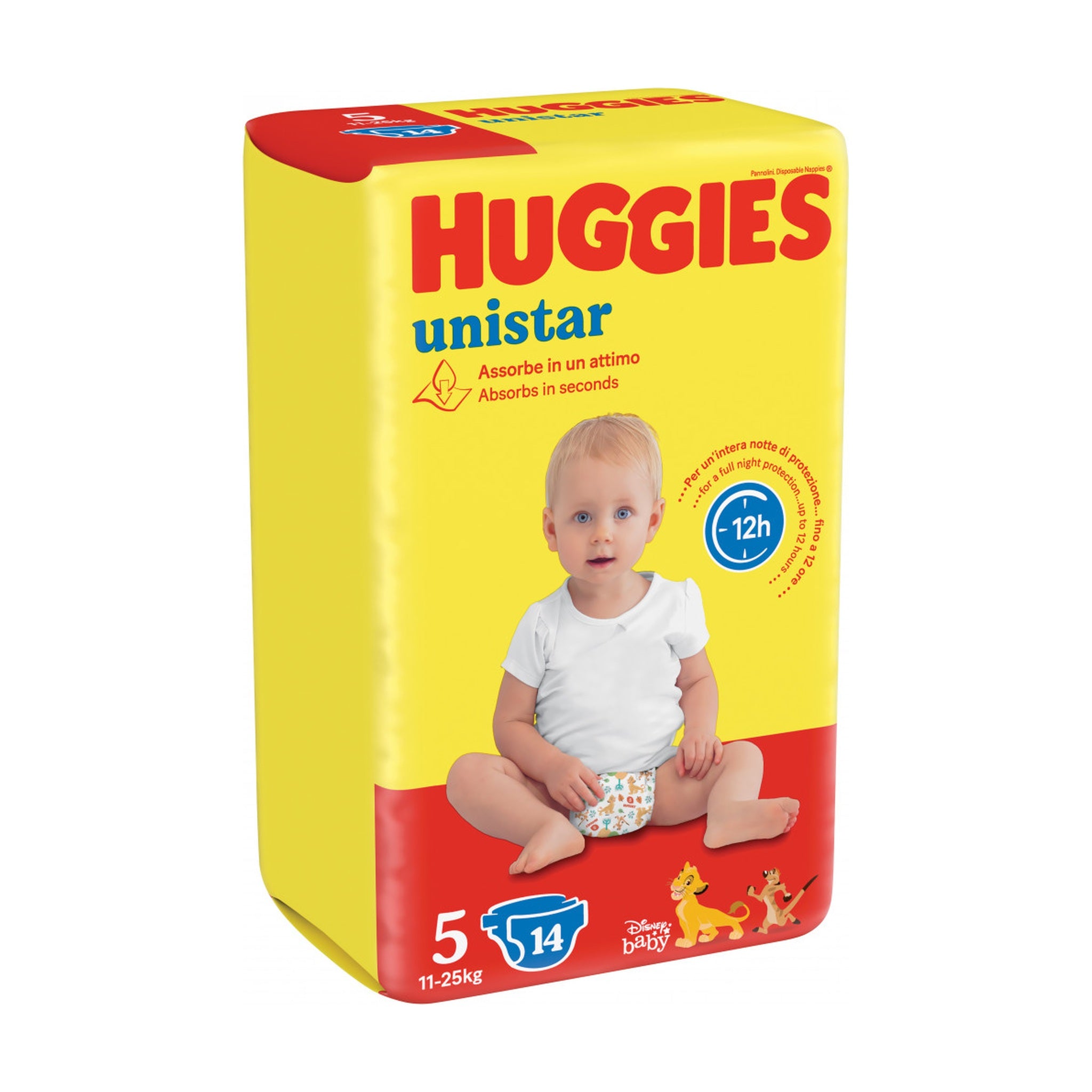 HUGGIES PANNOLINI UNISTAR TAGLIA 5 11- X14PZ 25 KG