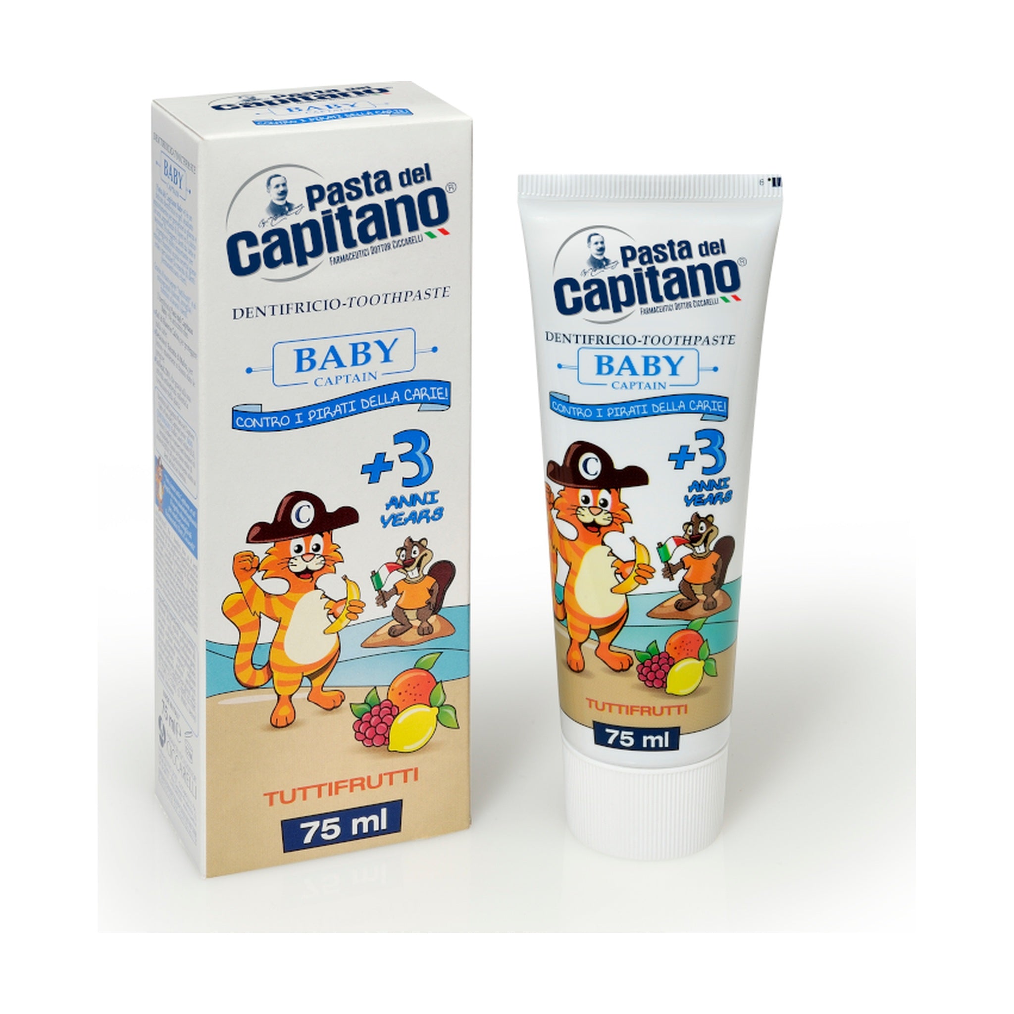 CAPITANO DENTIFRICIO TUTTI FRUTTI +3 75 ML