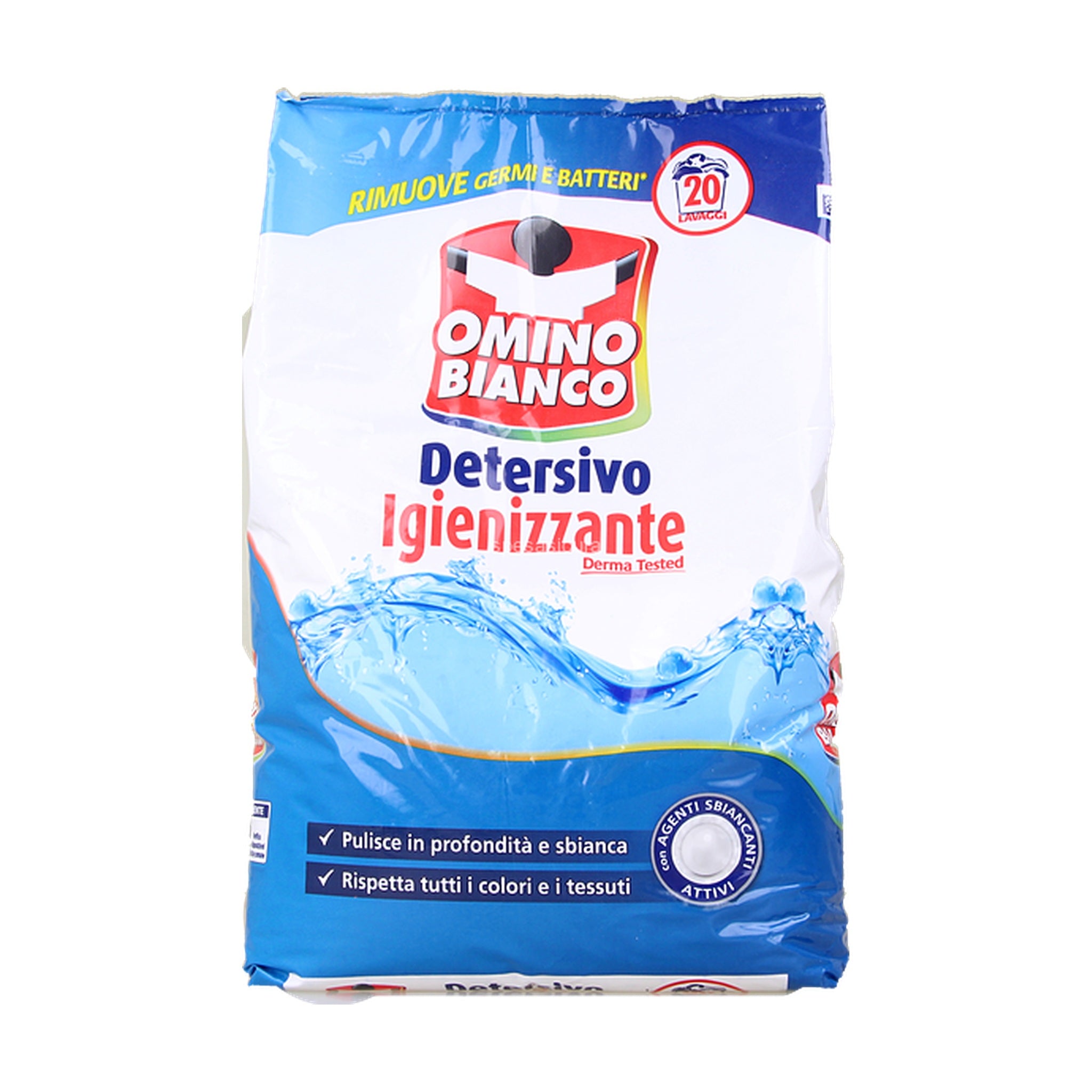 OMINO BIANCO LAVATRICE POLVERE+IGIENIZZANTE 20 MISURINI