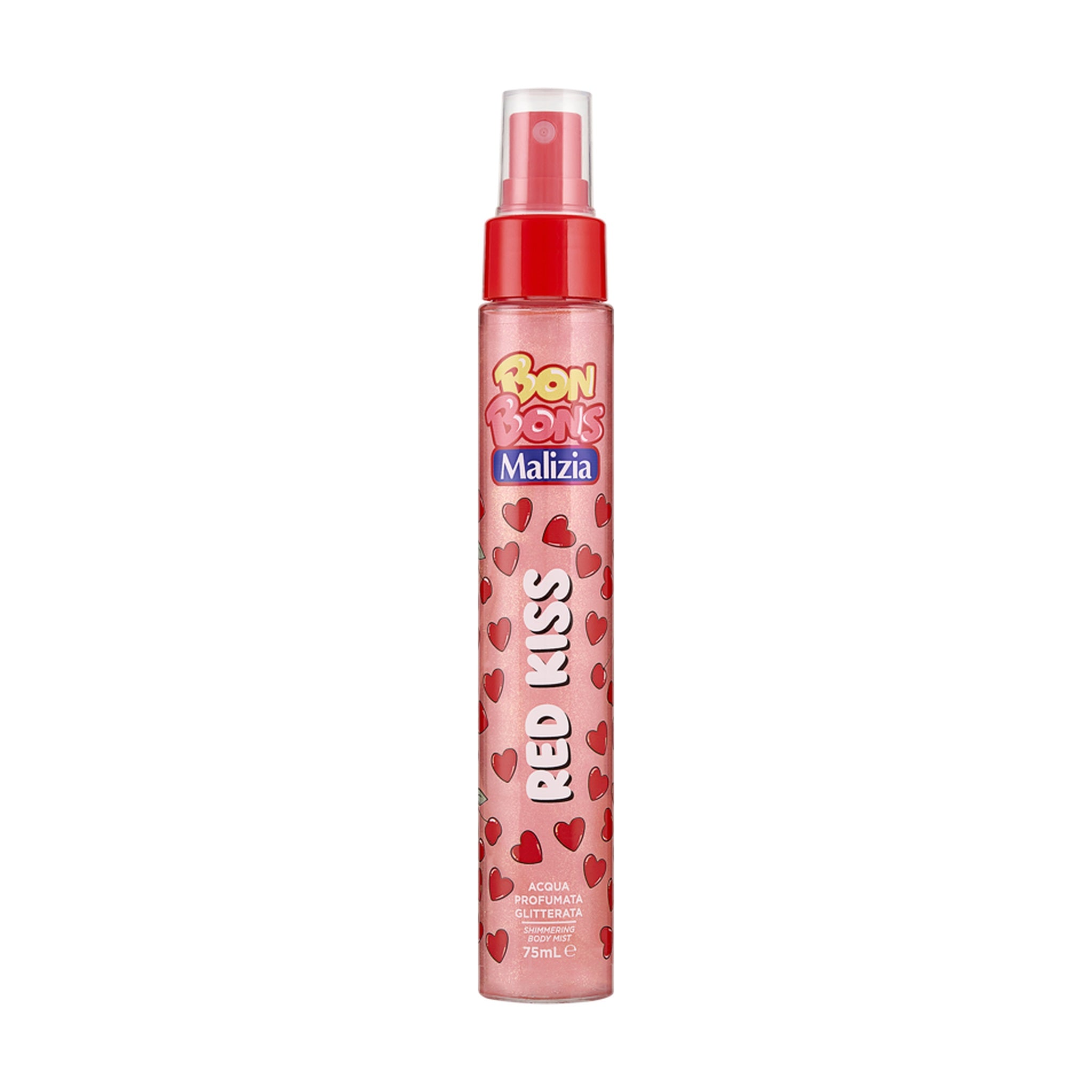 MALIZIA BON BONS ACQUA CORPO PROFUMATA SPRAY 75 ML RED KISS GLITTER