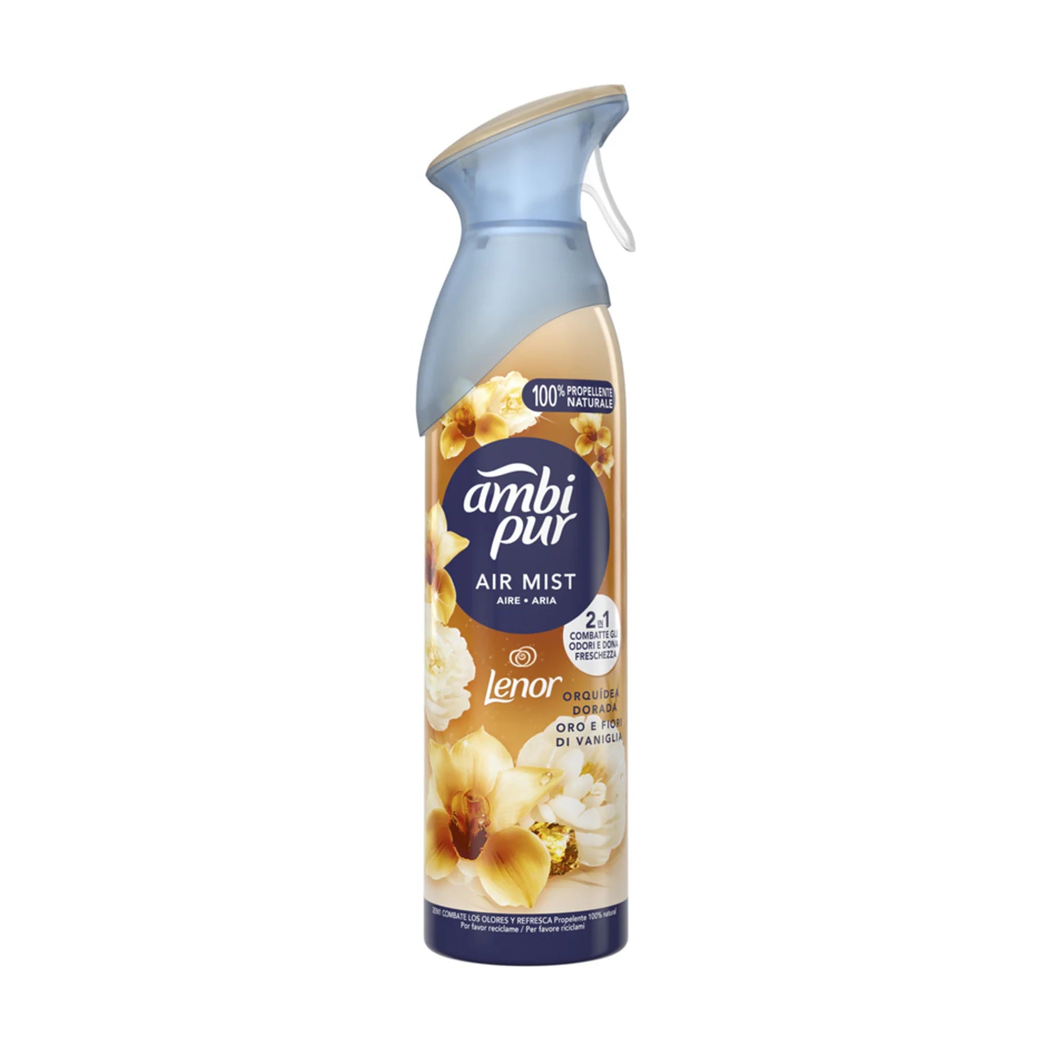 AMBIPUR AIR PROFUMATORE AMBIENTE SPRAY ORO E FIORI DI VANIGLIA 185 ML