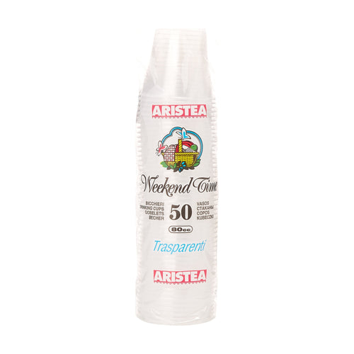 ARISTEA BICCHIERI TRASPARENTI 80CC 50 PEZZI