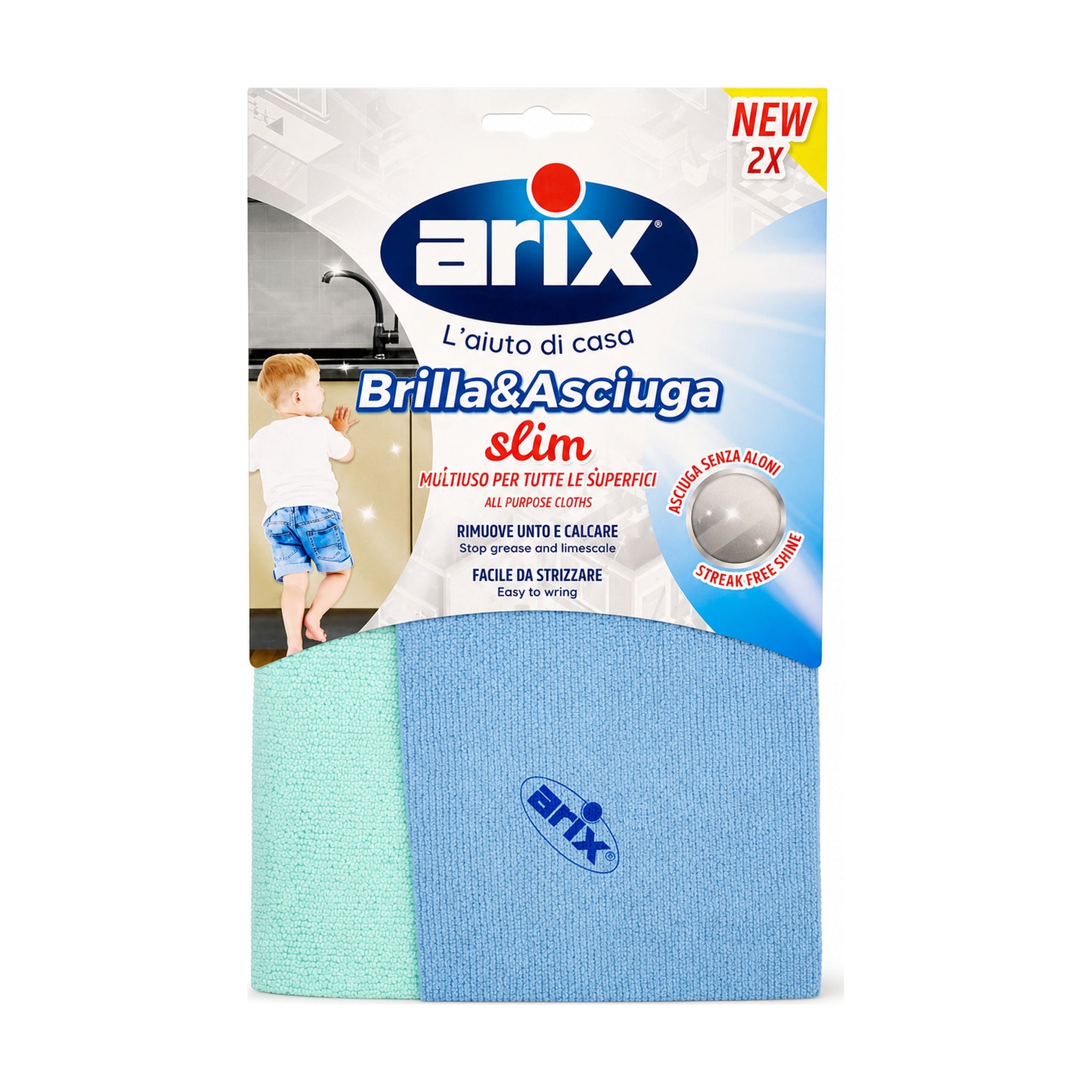 ARIX 2 PANNI BRILLA&ASCIUGA SLIM