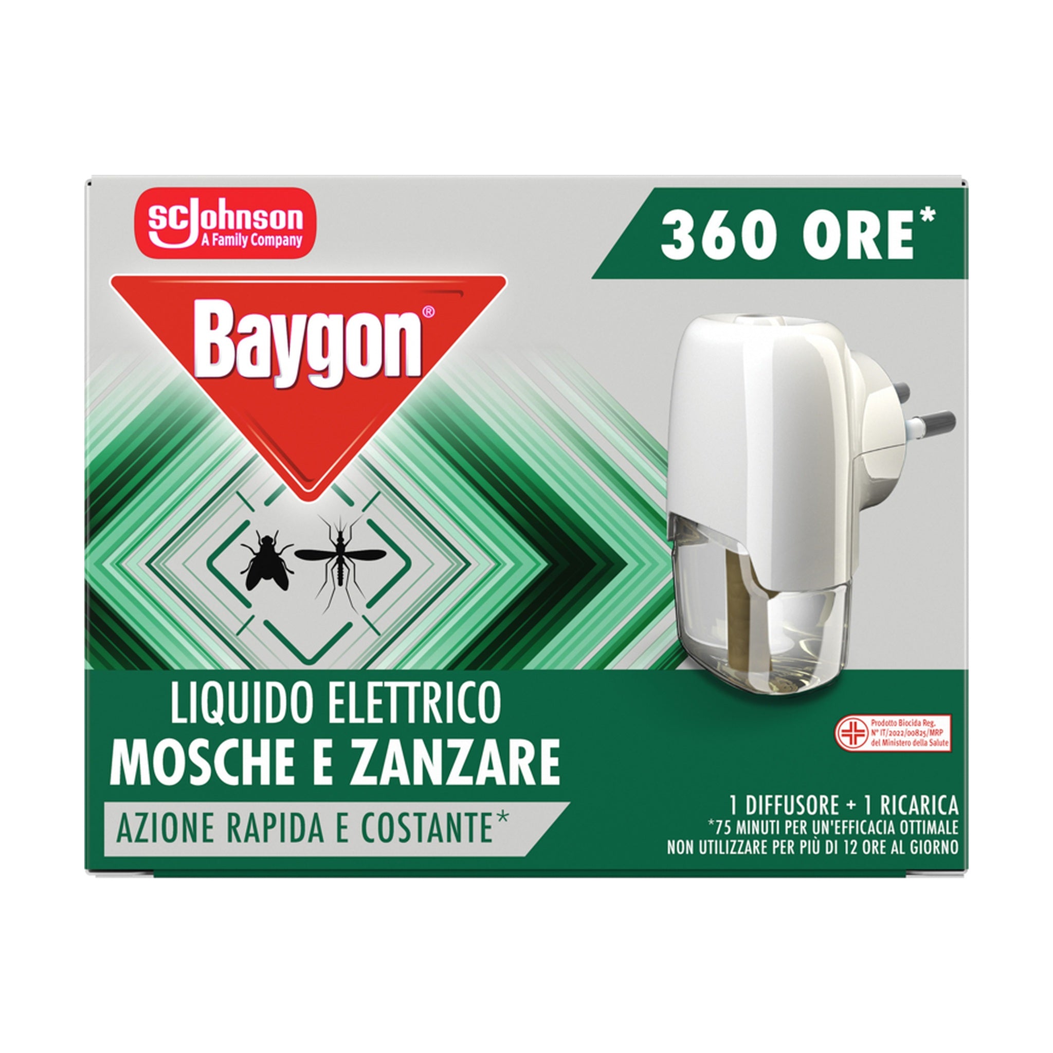 BAYGON LIQUIDO ELETTRICO DIFFUSORE + RICARICA MOSCHE E ZANZARE
