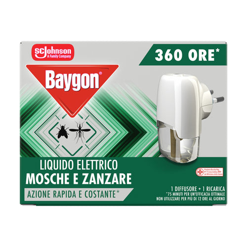 BAYGON LIQUIDO ELETTRICO DIFFUSORE + RICARICA MOSCHE E ZANZARE